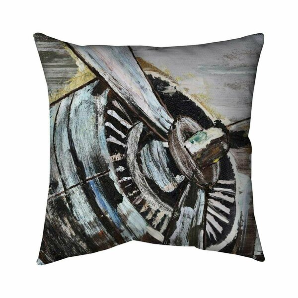 Begin Home Decor 26 x 26 in. Airplane Propeller-Double Sided Print Indoor Pillow 5541-2626-TR1